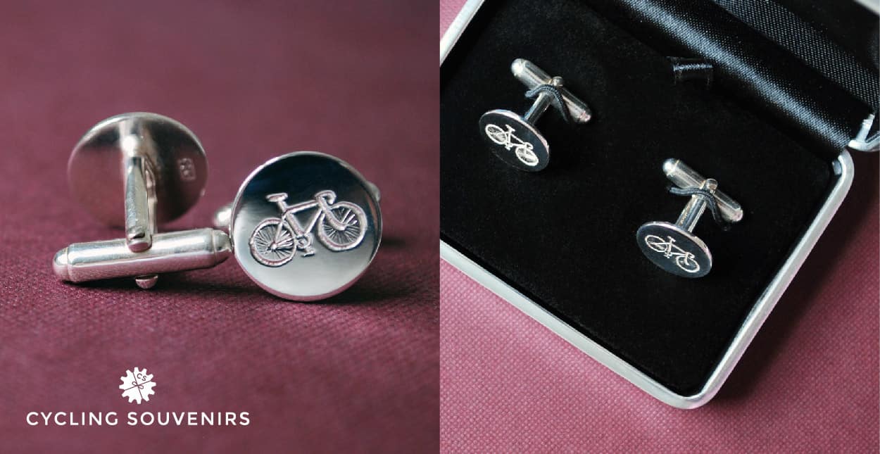 Handmade Silver Bicycle Cufflinks