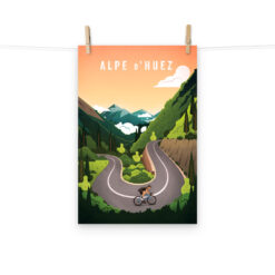 Alpe d’Huez Cycling Print