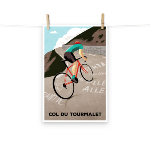 Col du Tourmalet Cycling Print