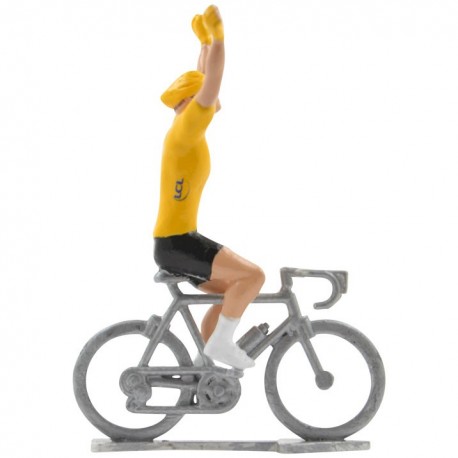 Yellow Jersey Cycling Model Die Cast Metal Cyclist Figure Tour De France 