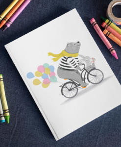 Bear And Rabbit Bicycle notebook