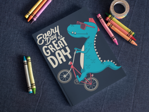 Dinosaur On A Bike notebook