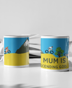 mum cycling mug
