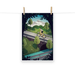 Into the Hills Cycling Print