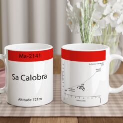 Sa Calobra Red Famous Climbs Road Marker Mug