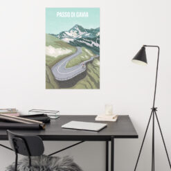 Passo di Gavia Cycling Print