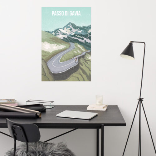 Passo di Gavia Cycling Print - Image 2