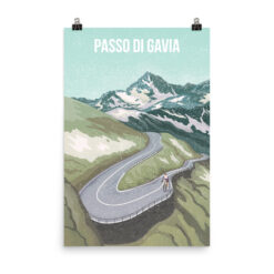 Passo di Gavia Cycling Print